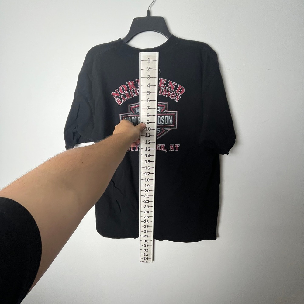 Harley-Davidson T-Shirt Mens XL Pinup Girl Graphic Short Sleeve Black Vintage - Picture 10 of 16